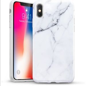 White Sierra Marble Slim Phone Cover for iPhone X